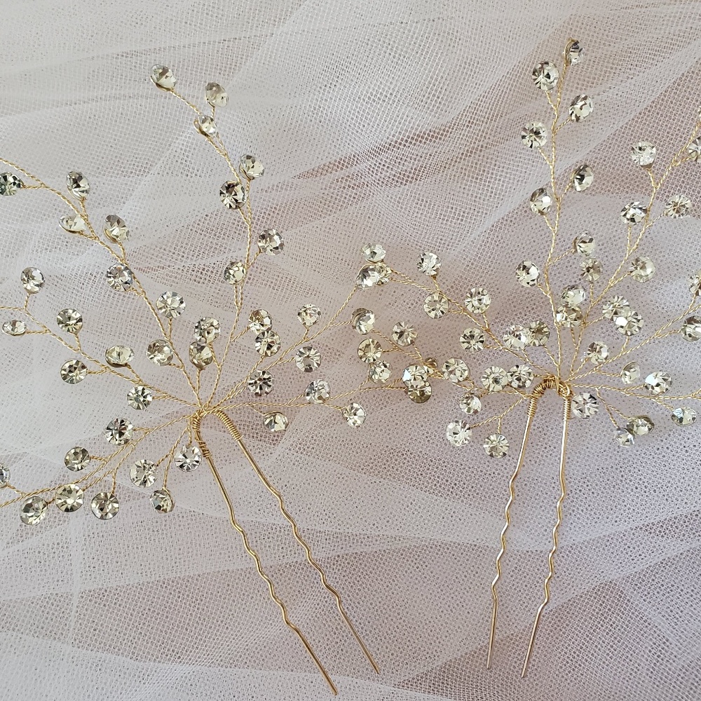 NEW Gypsophila large Pin sparking Bridal Headpiece